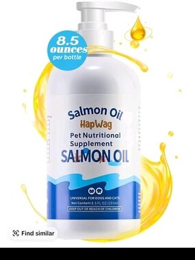 Salmon Oil Pet Supplement - White and Blue